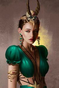 Queen With Skelton Crown (1080x1920) Resolution Wallpaper