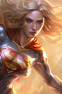 Radiant Flight Supergirl Soaring Through The Sunlit 4k (480x854) Resolution Wallpaper