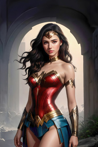 Radiant Warrior Wonder Woman (800x1280) Resolution Wallpaper