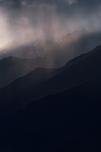 Rain In Mountains (320x480) Resolution Wallpaper