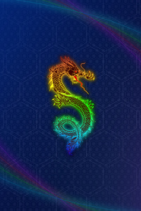 1125x2436 Rainbow Dragon 5k