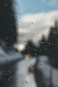 Raindrops On Glass Window