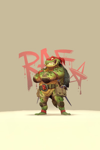 Raphael In Teenage Mutant Ninja Turtles 4k (640x960) Resolution Wallpaper