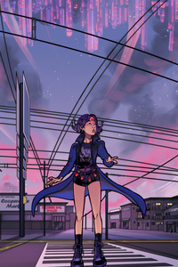 Raven In An Urban World (320x568) Resolution Wallpaper