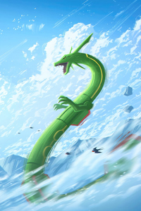 Rayquaza Pokemon (320x480) Resolution Wallpaper