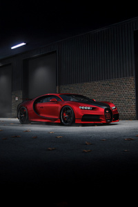 Red Bugatti Chiron (320x480) Resolution Wallpaper