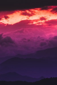 Red Clouds Sky (360x640) Resolution Wallpaper