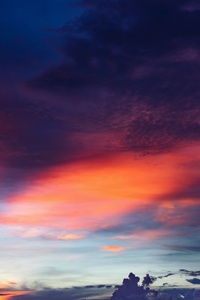 Red Cloudy Sky Sunset 4k (1280x2120) Resolution Wallpaper