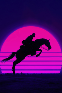 720x1280 Red Dead Redemption 2 Synthwave 5k