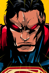 Red Eye Superman (1125x2436) Resolution Wallpaper