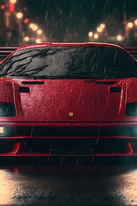 Red Ferrari 4k