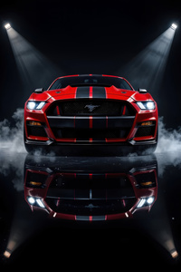 Red Ford Mustang Shelby Gt500 (1080x1920) Resolution Wallpaper