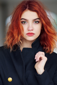 Red Hair Girl 5k (640x1136) Resolution Wallpaper