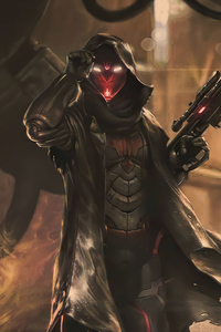 1080x2280 Red Hood From Knighmare 4k