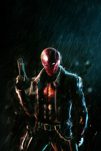 Red Hood Justice From The Shadow (320x568) Resolution Wallpaper