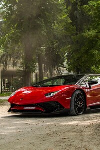 Red Hot Lamborghini (320x480) Resolution Wallpaper