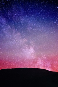 750x1334 Red Pink Milky Way 5k