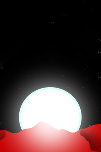 Red Planet Night Minimal 4k