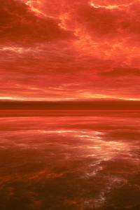 Red Sky Abstract 4k