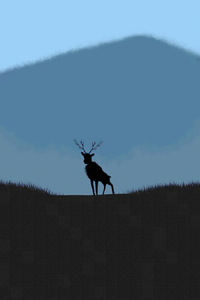 Reindeer Forest Minimal (1440x2560) Resolution Wallpaper