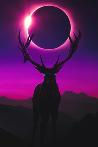2160x3840 Reindeer From Another Planet
