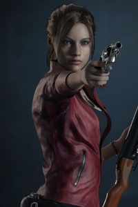 Resident Evil 2 Claire Redfield (640x1136) Resolution Wallpaper