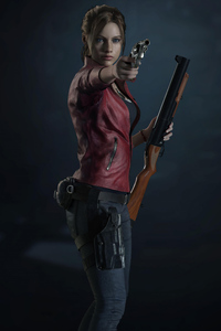 Resident Evil 2 Claire Redfield 4k (640x1136) Resolution Wallpaper