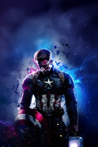 Retribution Captain America (1242x2668) Resolution Wallpaper