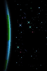 Retro Pixel Planet (1125x2436) Resolution Wallpaper
