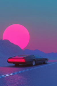 Retrowave Neon Drive (800x1280) Resolution Wallpaper
