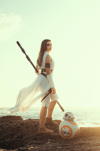 Rey Star Wars Cosplay Girl 4k