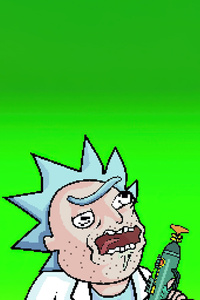 Rick 8 Bit (480x854) Resolution Wallpaper