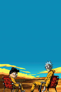 Rick And Morty Breaking Bad 4k (640x1136) Resolution Wallpaper