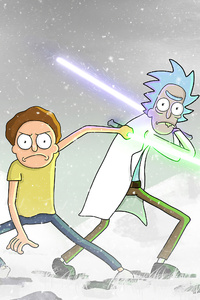 Rick And Morty Star Wars 4k