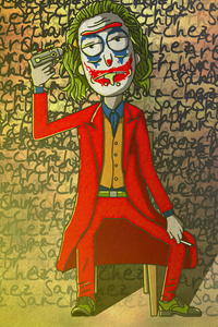 Rick X Joker (320x480) Resolution Wallpaper