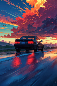 Riding Alone In Mountain Highway (1125x2436) Resolution Wallpaper