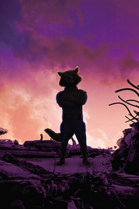 Rocket Raccoon In Guardians Of The Galaxy Vol 3 4k (1440x2560) Resolution Wallpaper