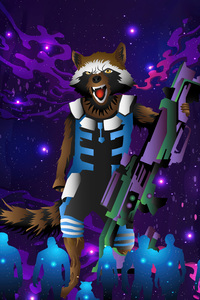 Rocket Racoon Guardians Of The Galaxy (720x1280) Resolution Wallpaper