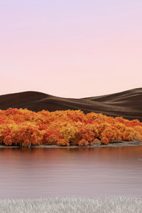 Rolling Hills Autumn Sky Over Tranquil Hills (240x400) Resolution Wallpaper