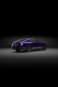 Rolls Royce Black Badge Spectre 2025 Rear View (1080x2280) Resolution Wallpaper