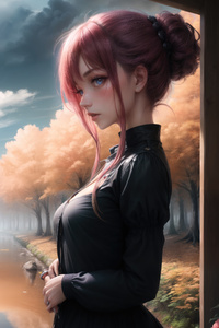 1440x2960 Rooted In Harmony Anime Girl Beneath Natures Canopy