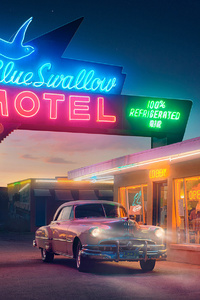 Route Station Motel (2160x3840) Resolution Wallpaper