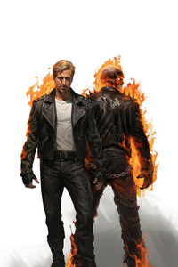 Ryan Gosling As Ghost Rider 4k (640x1136) Resolution Wallpaper