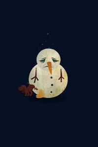 Sad Snow Man