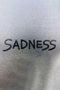 Sadness Glass Drops Typography 5k