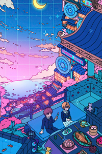 Sakura Dinner Time (1080x1920) Resolution Wallpaper