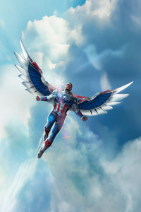 Sam Wilson Captain America A Symbol Of Hope (1080x2160) Resolution Wallpaper