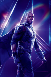 Sam Wilson In Avengers Infinity War 8k Poster (640x1136) Resolution Wallpaper