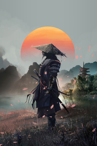 Samurai After Day 5k (1440x2560) Resolution Wallpaper