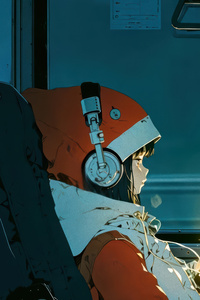 Santa Girl S Quiet Journey Home On A Christmas Night (1080x2280) Resolution Wallpaper
